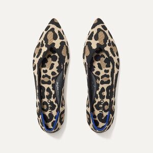 Rothy’s The Point Desert Cat Leopard Print Women's Flats Size 10.5